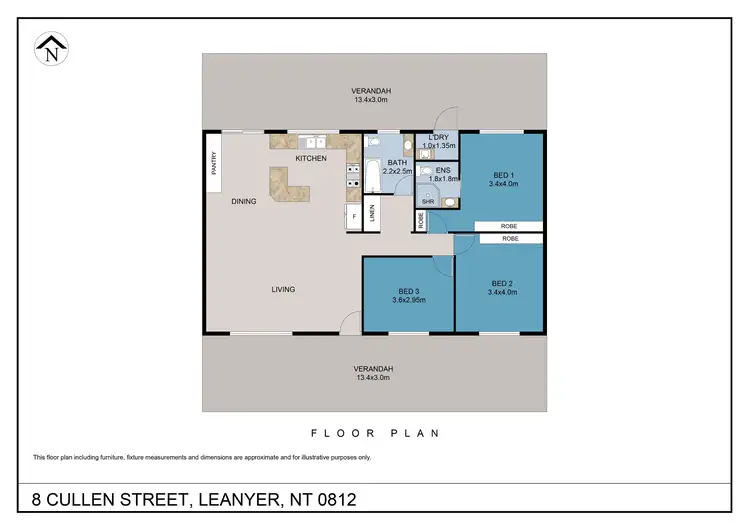 Floorplan of Homely house listing, 8 CULLEN STREET, Leanyer NT 812