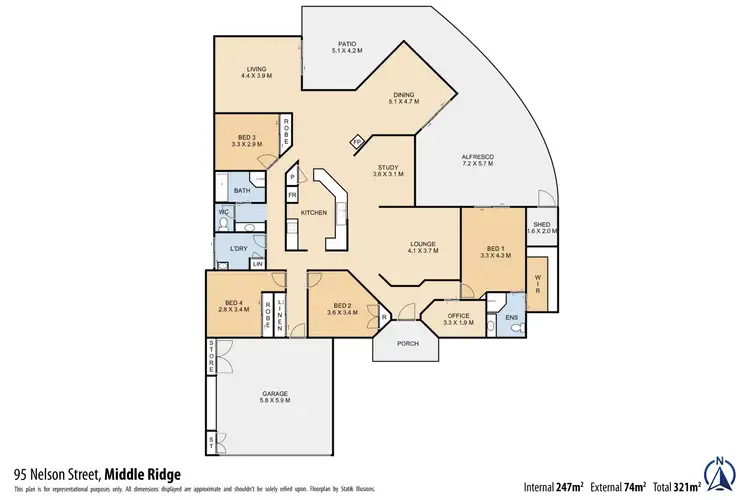 Floorplan of Homely house listing, 95 NELSON STREET, Middle Ridge QLD 4350