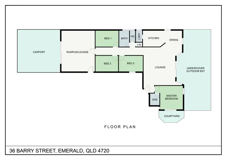 Floorplan of Homely house listing, 36 BARRY STREET, Emerald QLD 4720
