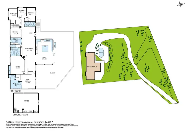 Floorplan of Homely house listing, 54 NEW HORIZON AVENUE, Bahrs Scrub QLD 4207