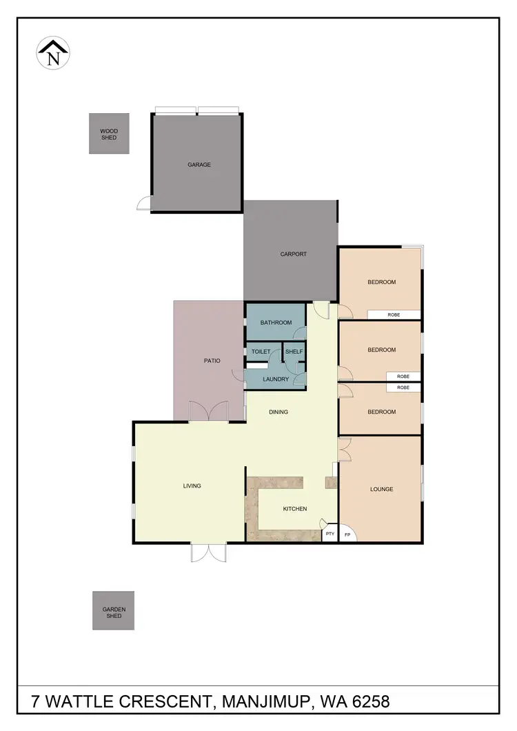 Floorplan of Homely house listing, 7 WATTLE CRESCENT, Manjimup WA 6258