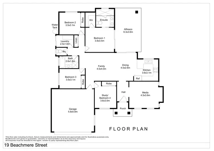 Floorplan of Homely house listing, 19 BEACHMERE STREET, Burnett Heads QLD 4670