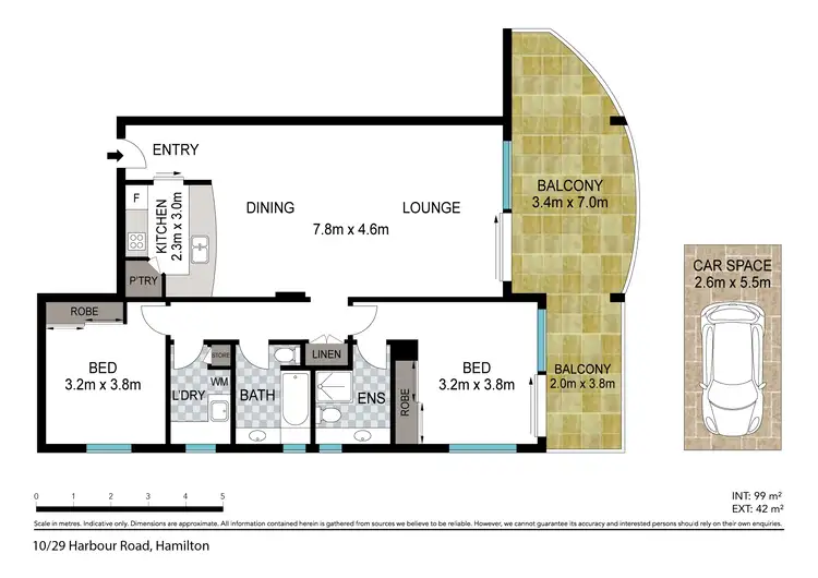 Floorplan of Homely unit listing, UNIT 10/29 HARBOUR ROAD, Hamilton QLD 4007