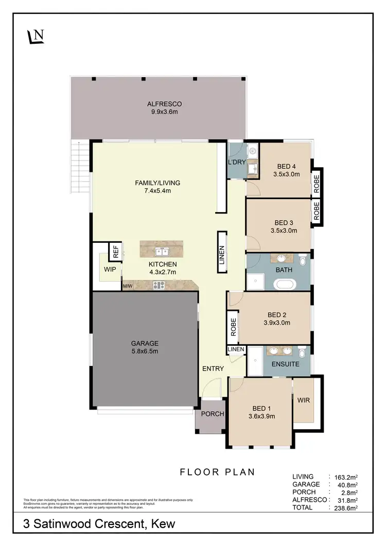 Floorplan of Homely house listing, 3 SATINWOOD CRESCENT, Kew NSW 2439