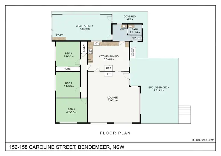 Floorplan of Homely house listing, 156-158 CAROLINE STREET, Bendemeer NSW 2355