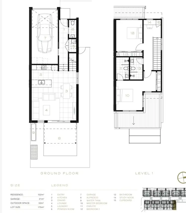 Floorplan of Homely townhouse listing, UNIT 1/14 RYHOPE STREET, Mount Hutton NSW 2290