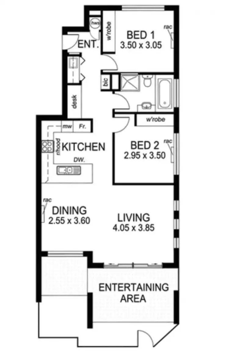 Floorplan of Homely unit listing, UNIT 5/808 PORT ROAD, Woodville South SA 5011