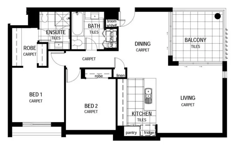 Floorplan of Homely apartment listing, UNIT 164/133 LAVER DRIVE, Robina QLD 4226