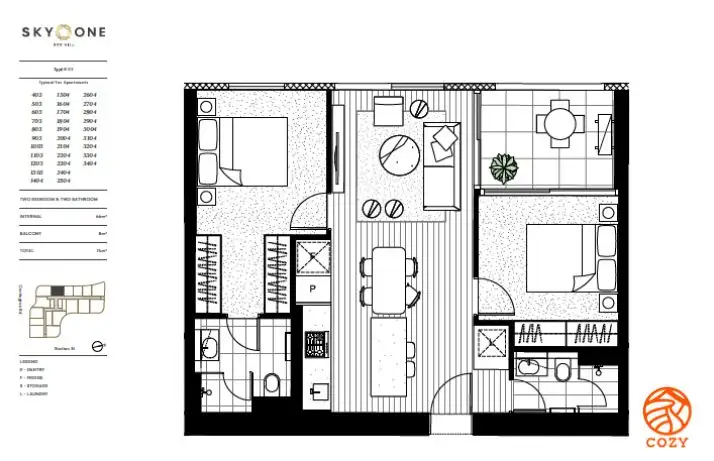Floorplan of Homely apartment listing, UNIT 2704/545 STATION STREET, Box Hill VIC 3128