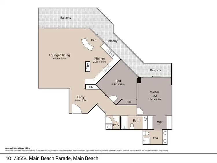 Floorplan of Homely apartment listing, 3554 MAIN BEACH PARADE, Main Beach QLD 4217
