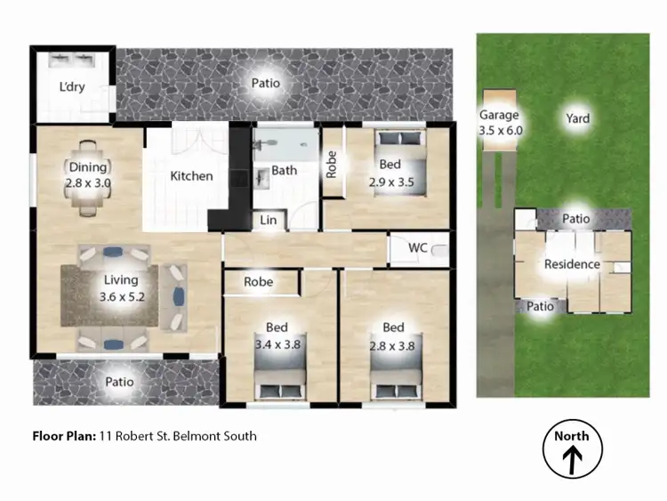 Floorplan of Homely house listing, 11 Robert Street, Belmont South NSW 2280