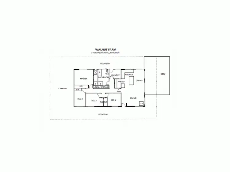 Floorplan of Homely rural property listing, 140 Gaaschs Road, Harcourt VIC 3453