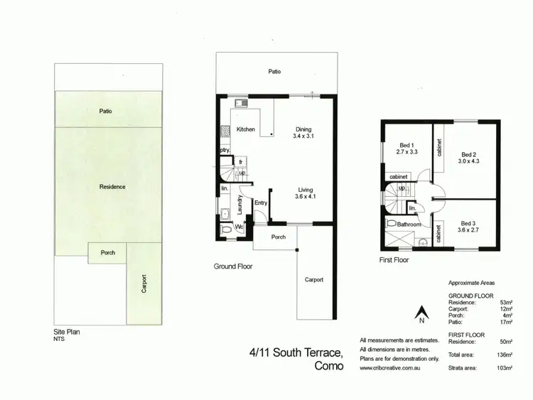 Floorplan of Homely townhouse listing, 4/11 South Terrace, Como WA 6152