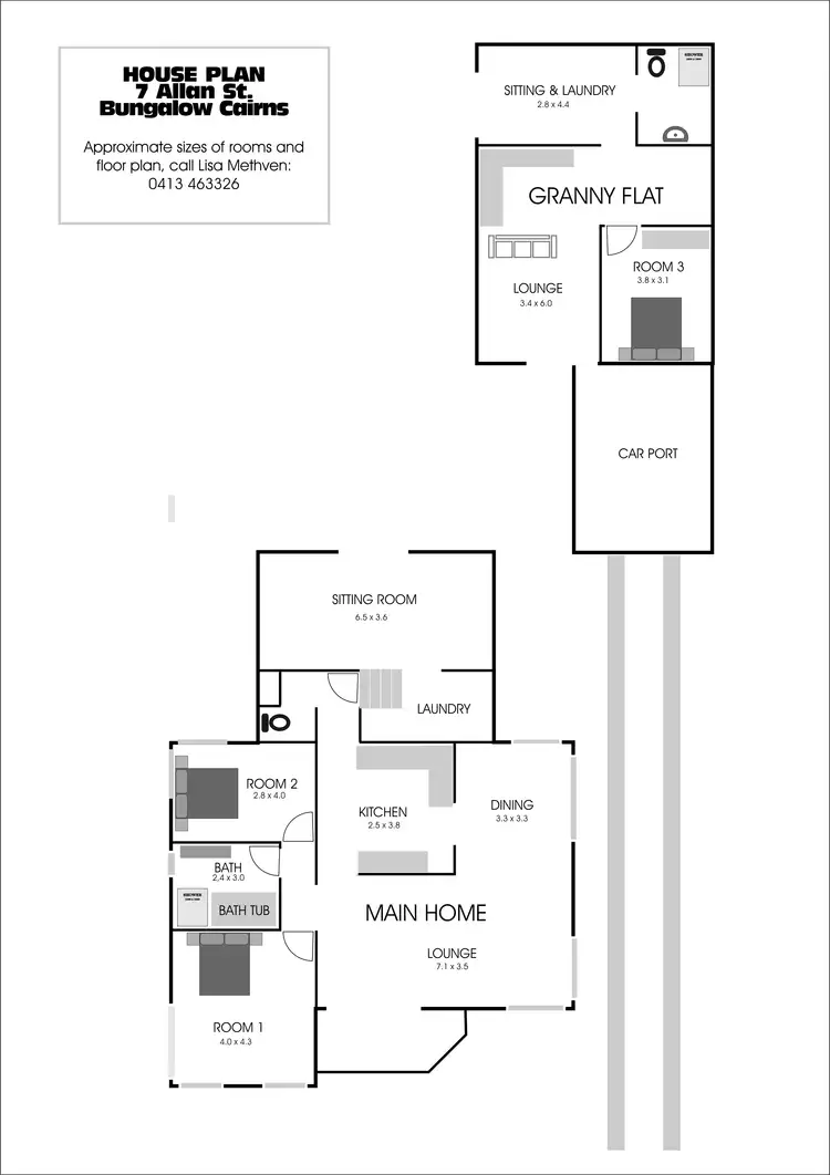 Floorplan of Homely house listing, 7 Allan Street, Bungalow QLD 4870