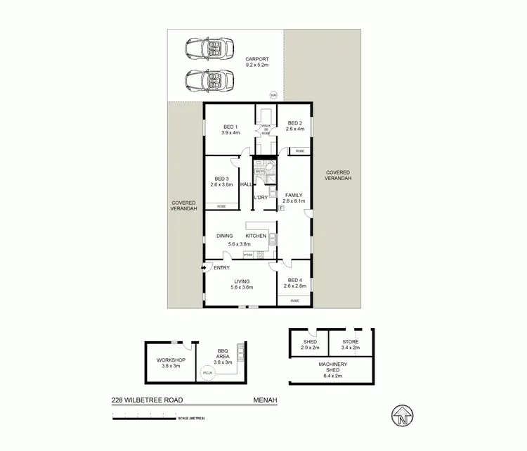 Floorplan of Homely rural property listing, 228 Wilbetree Road, Mudgee NSW 2850