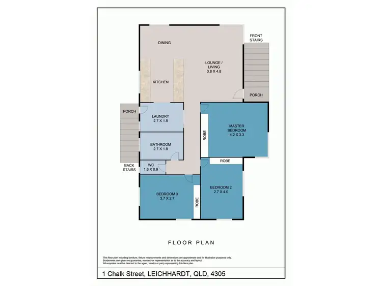 Floorplan of Homely house listing, 1 Chalk Street, Leichhardt QLD 4305