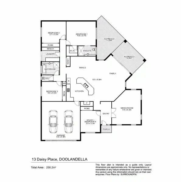 Floorplan of Homely house listing, 13 Daisy Place, Doolandella QLD 4077