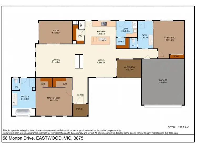 Floorplan of Homely house listing, 58 Morton Drive, Eastwood VIC 3875