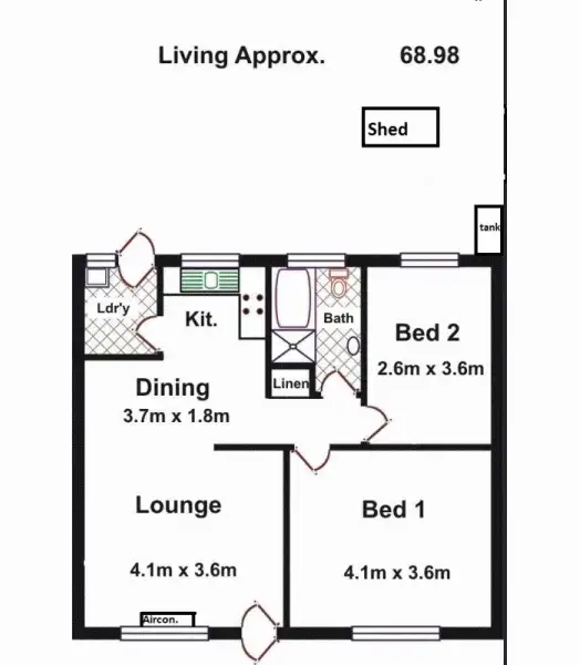 Floorplan of Homely unit listing, 7/20 Calton Road, Gawler East SA 5118