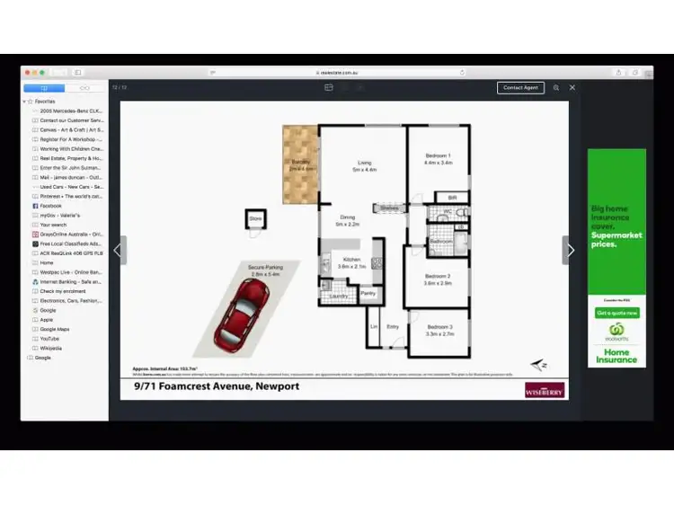 Floorplan of Homely apartment listing, 9/71 Foamcrest Avenue, Newport NSW 2106