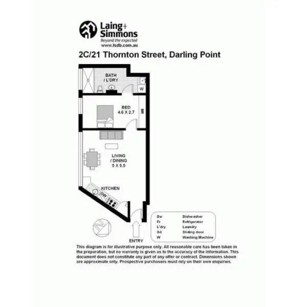 Floorplan of Homely unit listing, 2c/21 Thornton Street, Darling Point NSW 2027
