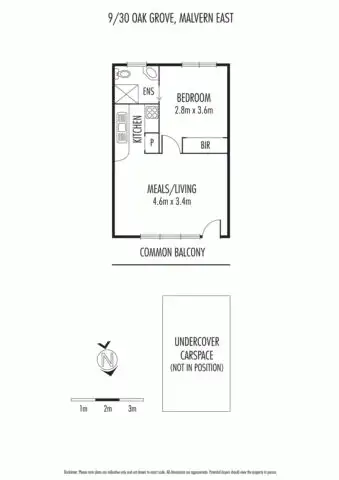 Floorplan of Homely apartment listing, 9/30 Oak Grove, Malvern East VIC 3145