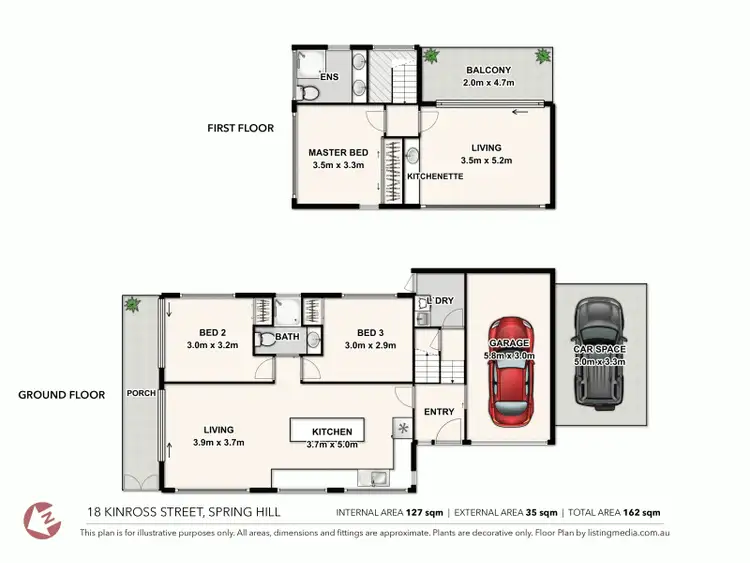 Floorplan of Homely house listing, 18 Kinross Street, Spring Hill QLD 4000