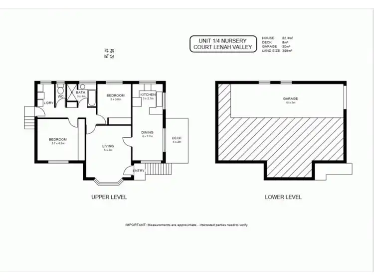 Floorplan of Homely unit listing, 1/4 Nursery Court, Lenah Valley TAS 7008