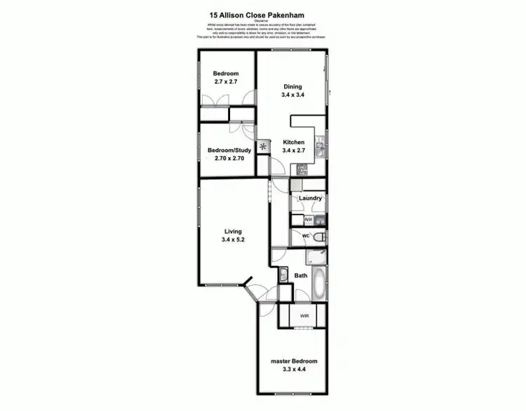 Floorplan of Homely house listing, 15 Alison Close, Pakenham VIC 3810