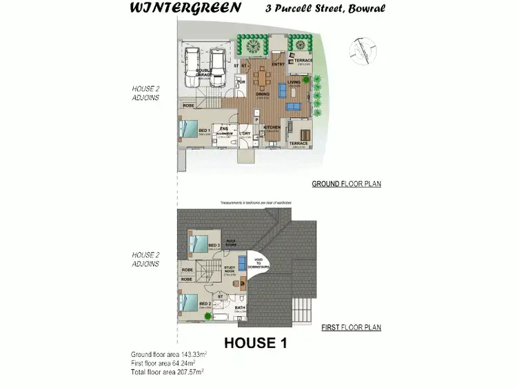 Floorplan of Homely townhouse listing, 1/3 Purcell street, Bowral NSW 2576