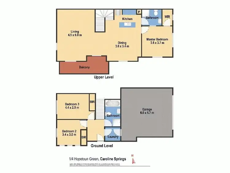 Floorplan of Homely unit listing, 1/4 Hopetoun Green, Caroline Springs VIC 3023