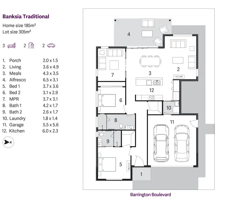 Floorplan of Homely house listing, Lot 60 Barrington Boulevard, Kendall NSW 2439