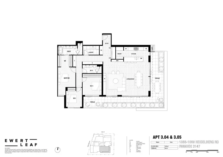 Floorplan of Homely apartment listing, 304/1066-1068 Heidelberg Road, Ivanhoe VIC 3079