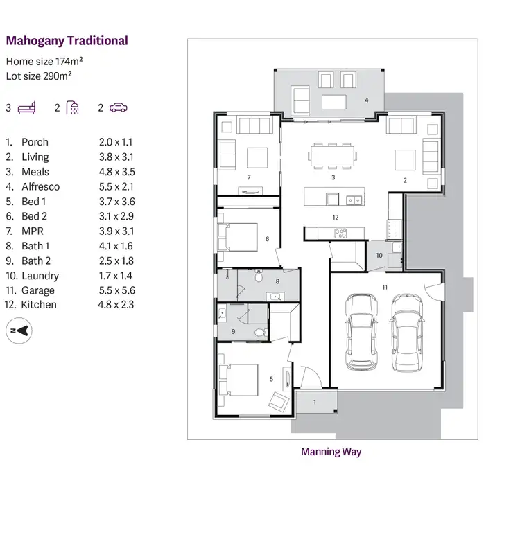 Floorplan of Homely house listing, Lot 95 Manning Way, Kendall NSW 2439