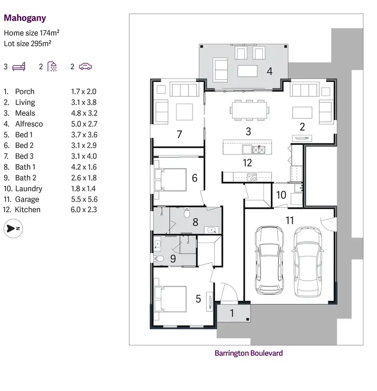Floorplan of Homely house listing, Lot 57 Barrington Boulevard, Kendall NSW 2439