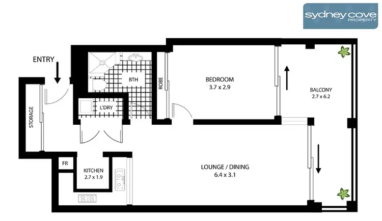 Floorplan of Homely apartment listing, 903/1-5 Hosking Place, Sydney NSW 2000