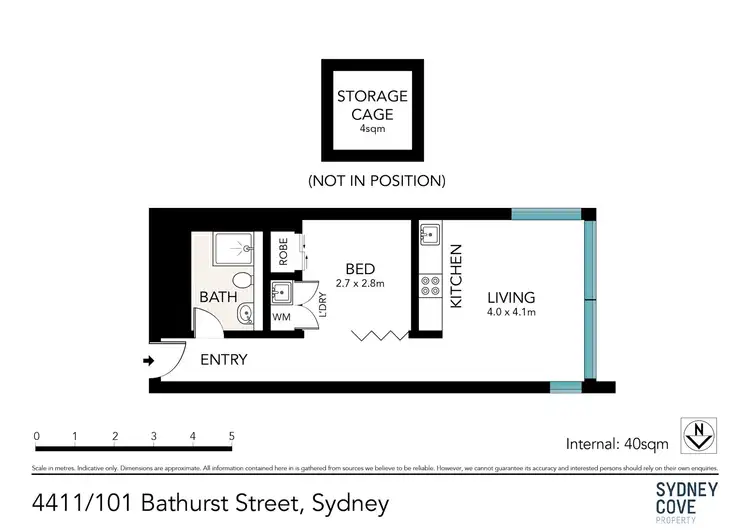 Floorplan of Homely apartment listing, 4411/101 Bathurst Street, Sydney NSW 2000