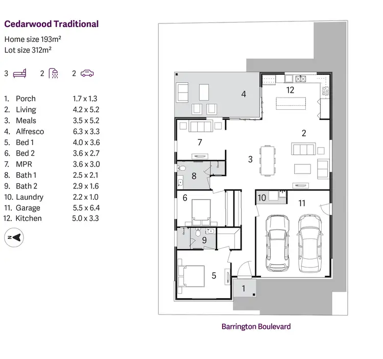 Floorplan of Homely house listing, Lot 99 Barrington Boulevard, Kendall NSW 2439