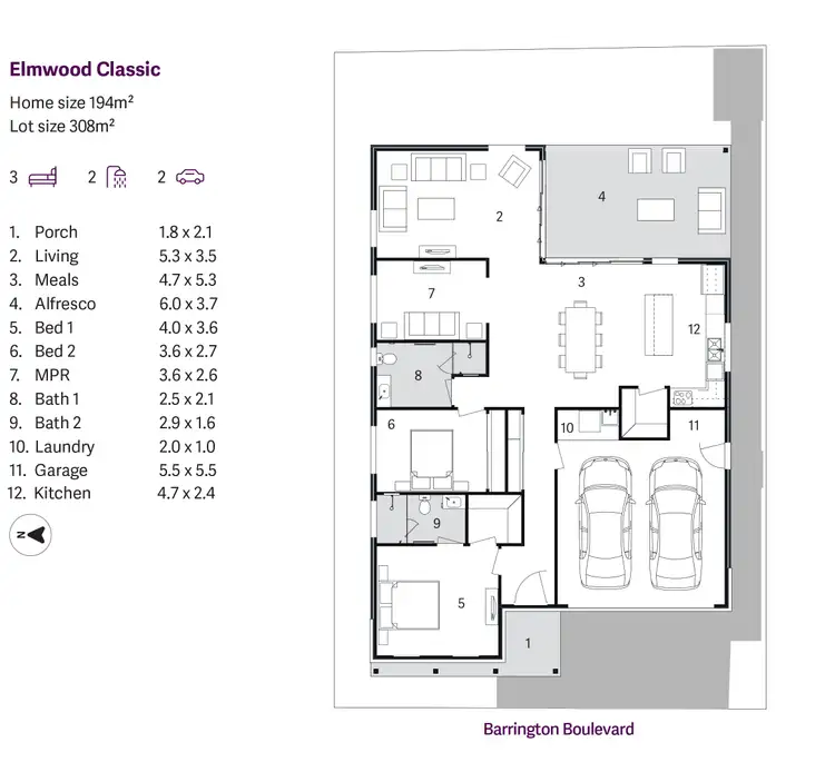 Floorplan of Homely house listing, Lot 100 Barrington Boulevard, Kendall NSW 2439