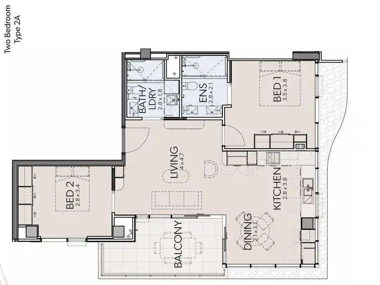 Floorplan of Homely apartment listing, 706/20 Kintail Road, Applecross WA 6153