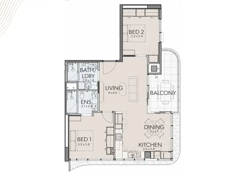 Floorplan of Homely apartment listing, 603/20 Kintail Road, Applecross WA 6153