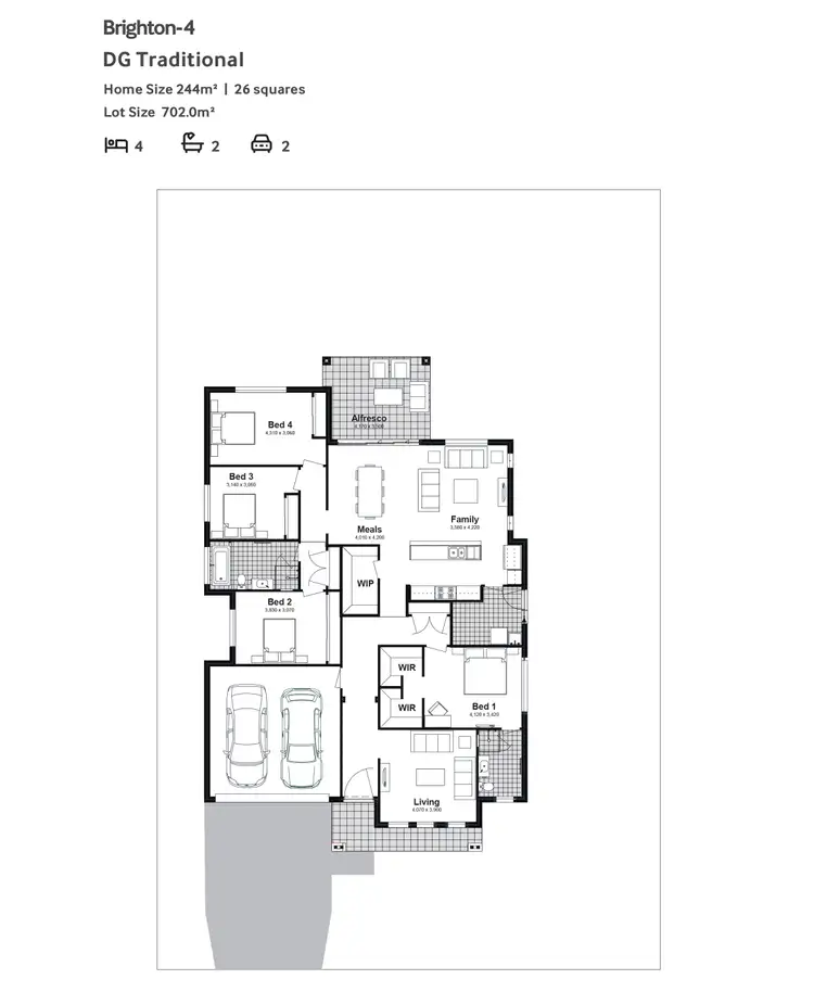 Floorplan of Homely house listing, Lot 2226 Wicklow Road, Chisholm NSW 2322