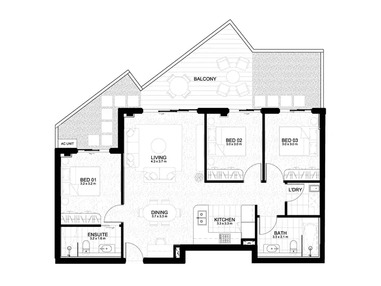 Floorplan of Homely apartment listing, 701/469-471 Canning Hwy, Como WA 6152
