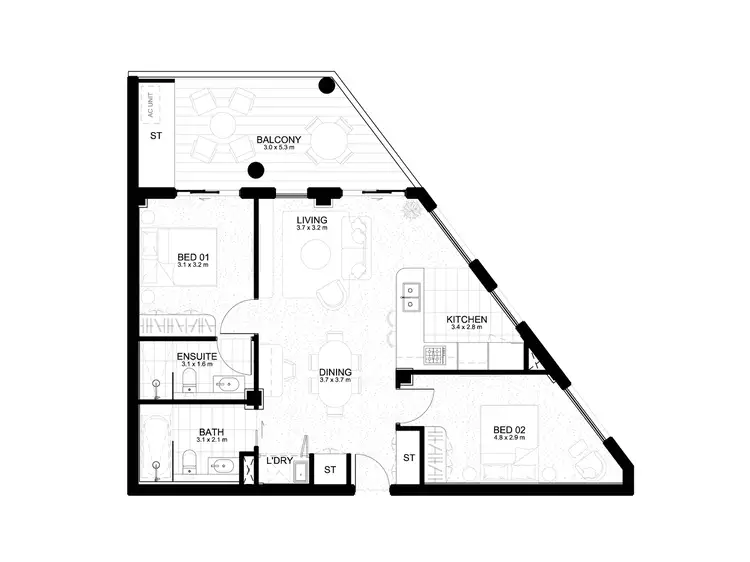 Floorplan of Homely apartment listing, 404/469-471 Canning Hwy, Como WA 6152