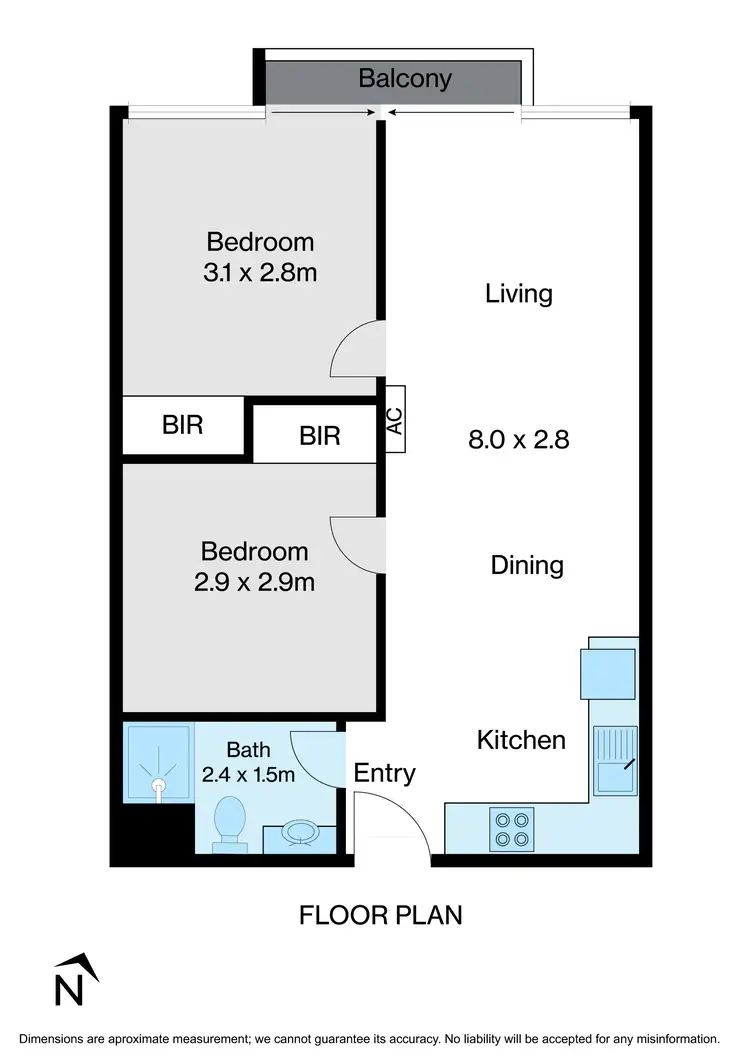 Floorplan of Homely apartment listing, 602/39 Lonsdale St, Melbourne VIC 3000