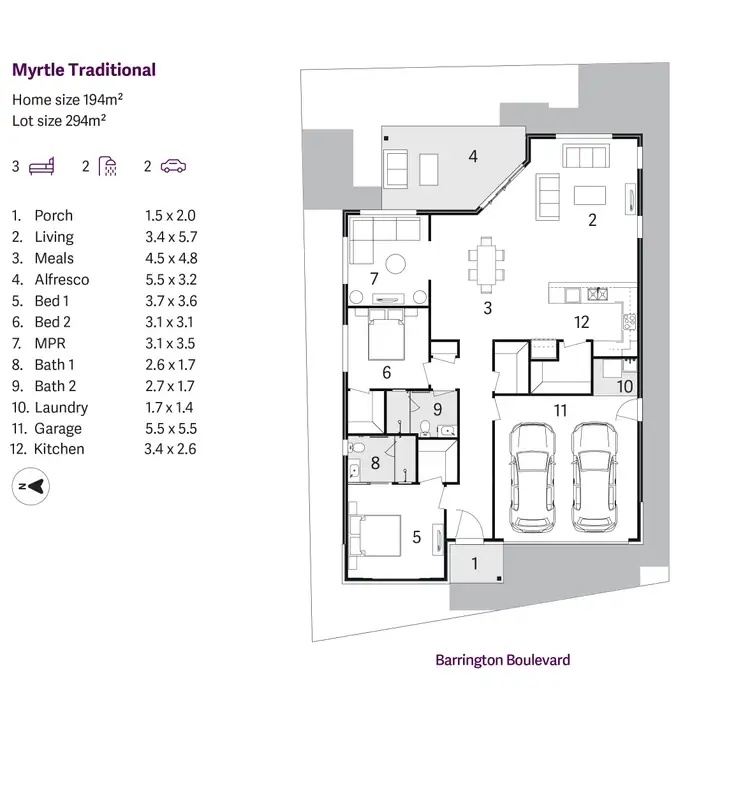 Floorplan of Homely house listing, Lot 103 Barrington Boulevard, Kendall NSW 2439