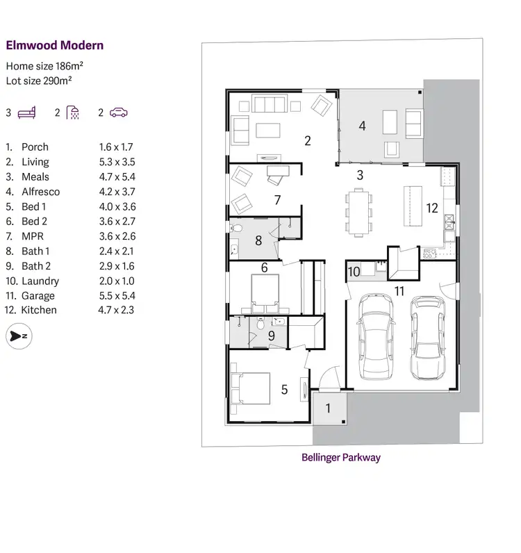 Floorplan of Homely house listing, Lot 43 Bellinger Parkway, Kendall NSW 2439