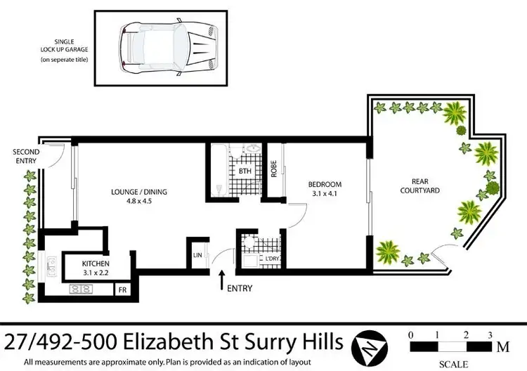 Floorplan of Homely apartment listing, 27/492-500 Elizabeth Street (access via 27 Belvoir St), Surry Hills NSW 2010