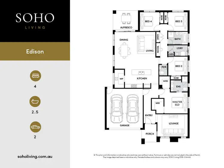 Floorplan of Homely house listing, 4842 Rhodes Way, Clyde North VIC 3978