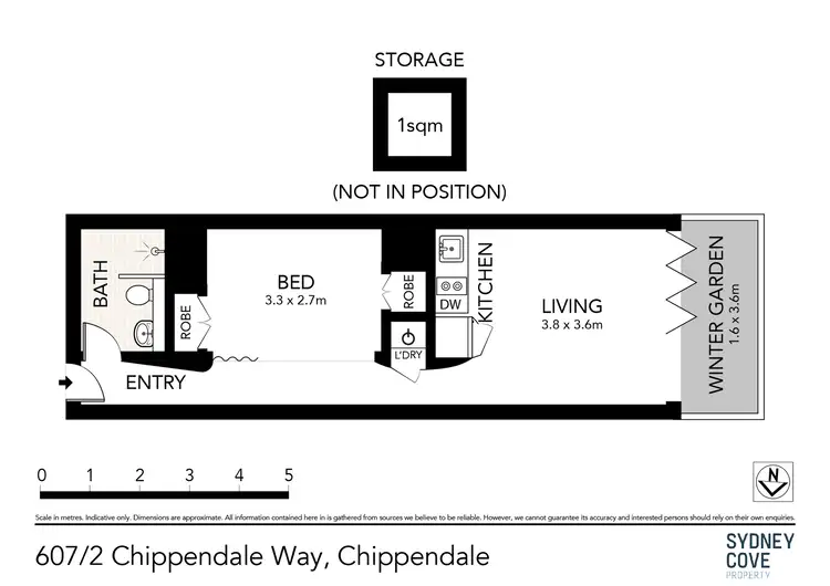 Floorplan of Homely apartment listing, 607/2 Chippendale Way, Chippendale NSW 2008